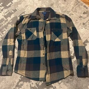 Arizona Jean Co Teal/Grey/Tan Flannel